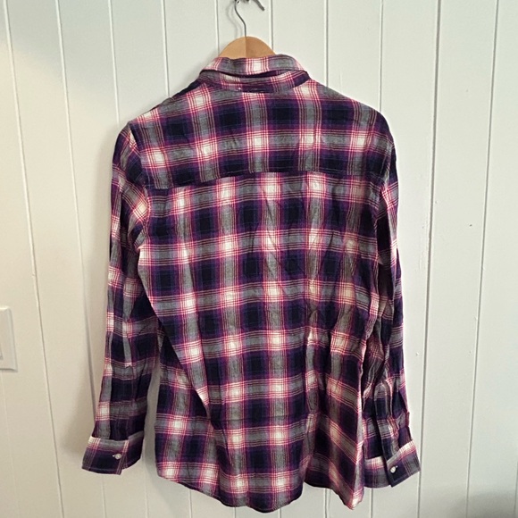 NWT Pink and Purple Plaid Long Sleeve from GAP - Picture 2 of 4